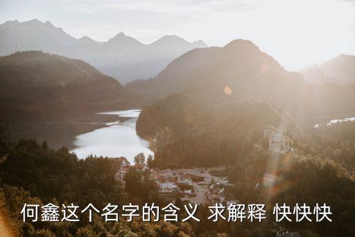 何鑫，何鑫屬什么生肖