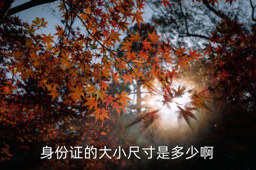 身份證大，身份證搞大了有辦法改小嗎一定要改