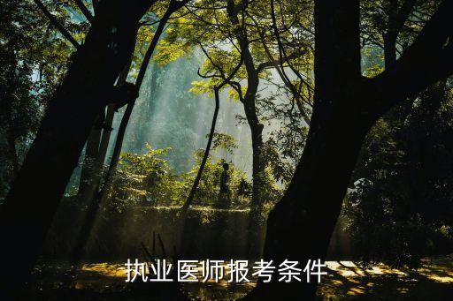 執(zhí)業(yè)醫(yī)師報(bào)名條件，報(bào)考執(zhí)業(yè)醫(yī)師的條件