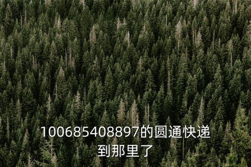100685408897的圓通快遞到那里了
