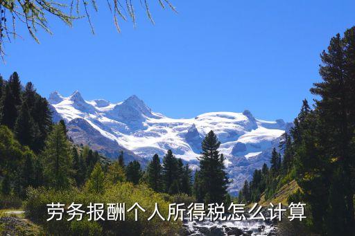 勞務(wù)所得稅，勞務(wù)報酬所得稅