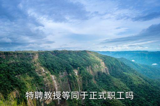 特聘教授等同于正式職工嗎