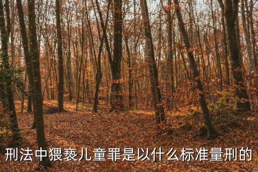 性侵兒童，刑法中猥褻兒童罪是以什么標(biāo)準(zhǔn)量刑的