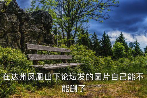 在達(dá)州鳳凰山下論壇發(fā)的圖片自己能不能刪了