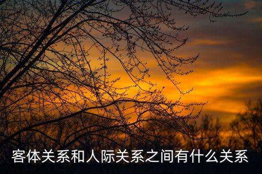 客體關(guān)系和人際關(guān)系之間有什么關(guān)系