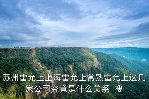 蘇州雷允上上海雷允上常熟雷允上這幾家公司究竟是什么關(guān)系  搜