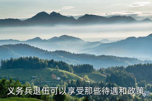 義務(wù)兵退伍，義務(wù)兵退伍回家有什么待遇