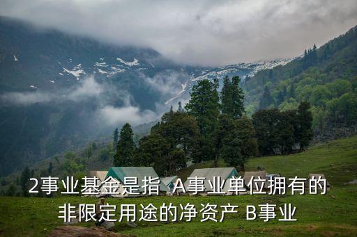2事業(yè)基金是指  A事業(yè)單位擁有的非限定用途的凈資產(chǎn) B事業(yè)