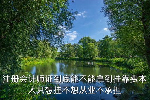 cpa掛靠，注冊(cè)會(huì)計(jì)師證到底能不能拿到掛靠費(fèi)本人只想掛不想從業(yè)不承擔(dān)