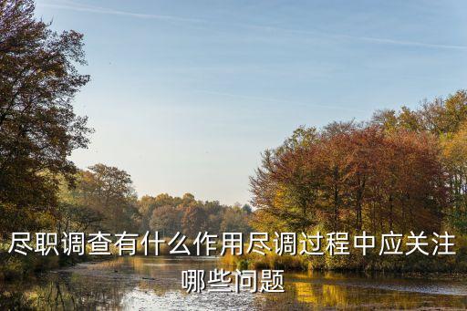 盡職調(diào)查是什么意思，盡職調(diào)查有什么作用盡調(diào)過程中應(yīng)關(guān)注哪些問題