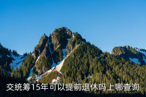 可以提前退休嗎，提前退休的條件是什么