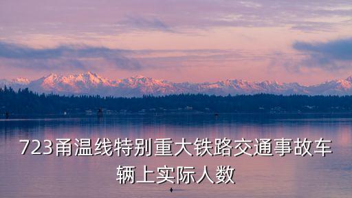 723甬溫線特別重大鐵路交通事故車輛上實際人數(shù)