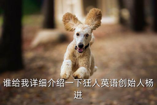 誰(shuí)給我詳細(xì)介紹一下狂人英語(yǔ)創(chuàng)始人楊進(jìn)