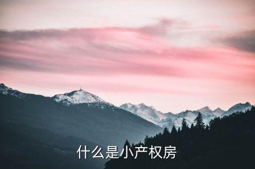 什么是小產(chǎn)權(quán)房子，什么叫小產(chǎn)權(quán)房子