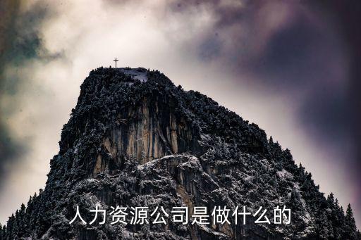 人力資源公司是干嘛的，人力資源公司是做什么的