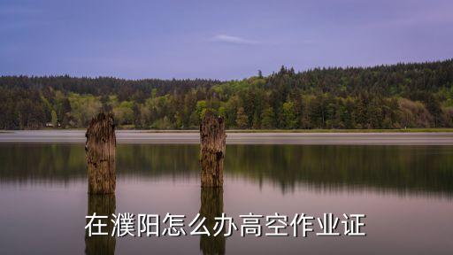 在濮陽怎么辦高空作業(yè)證