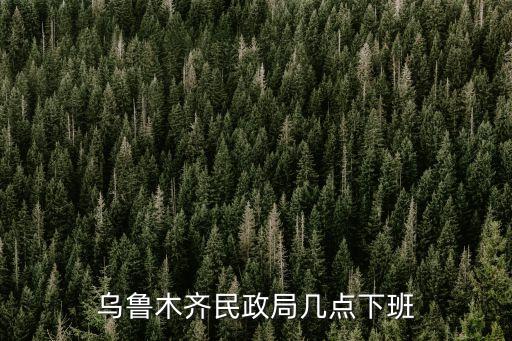 烏魯木齊民政局幾點下班