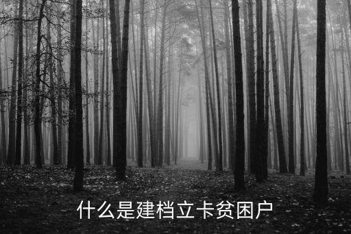 什么是建檔立卡戶，建卡貧困戶意思是什么