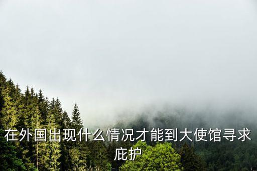 在外國出現(xiàn)什么情況才能到大使館尋求庇護