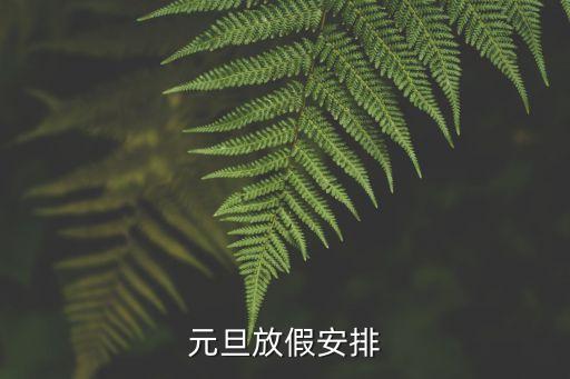 元旦放假安排