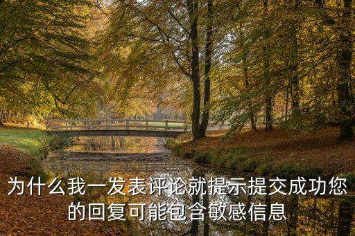 為什么我一發(fā)表評論就提示提交成功您的回復可能包含敏感信息
