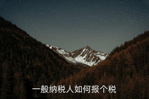 一般納稅人如何報(bào)個(gè)稅