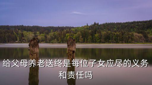 給父母養(yǎng)老送終是每位子女應盡的義務和責任嗎