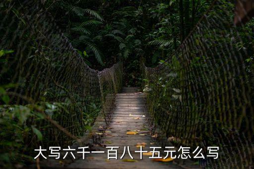 六千元大寫(xiě)怎么寫(xiě)，大寫(xiě)六千一百八十五元怎么寫(xiě)