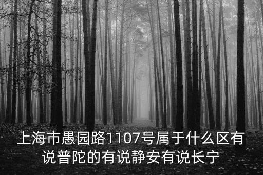 愚園路屬于哪個(gè)區(qū)，在上海靜安區(qū)的豫園路還是愚園路