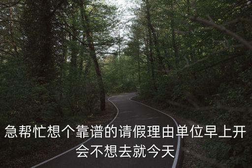 急幫忙想個(gè)靠譜的請假理由單位早上開會不想去就今天