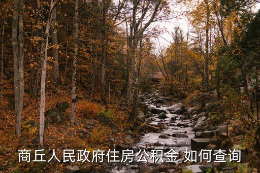 商丘住房公積金，商丘人民政府住房公積金 如何查詢