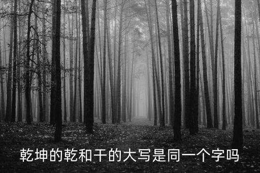 乾坤的乾和干的大寫(xiě)是同一個(gè)字嗎
