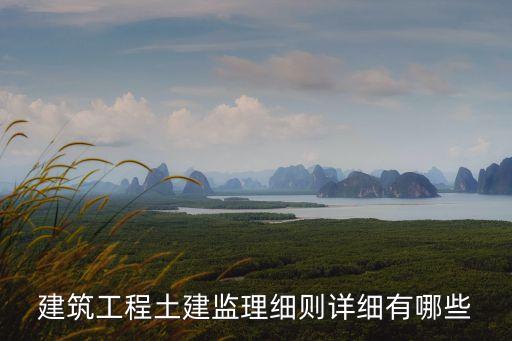 建筑工程土建監(jiān)理細(xì)則詳細(xì)有哪些