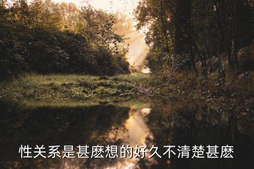 性關(guān)系是甚麼想的好久不清楚甚麼