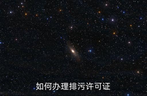 全國排污許可，辦理排污許可證怎么辦
