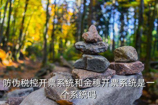 防偽稅控開票系統(tǒng)和金穗開票系統(tǒng)是一個系統(tǒng)嗎