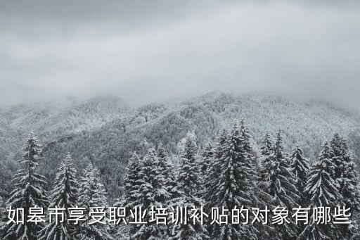 職業(yè)培訓(xùn)補(bǔ)貼，如皋市享受職業(yè)培訓(xùn)補(bǔ)貼的對象有哪些