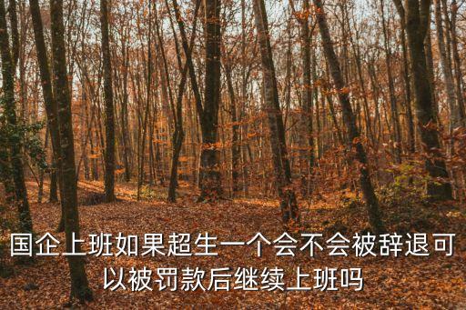 國企會被辭退嗎，國企上班如果超生一個會不會被辭退可以被罰款后繼續(xù)上班嗎