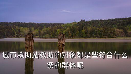 城市救助站救助的對象都是些符合什么條的群體呢