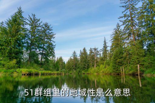 地域性，51群組里的地域性是么意思