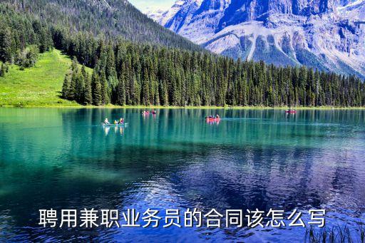 聘用兼職業(yè)務(wù)員的合同該怎么寫