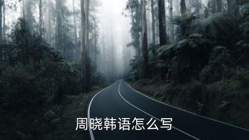 周曉韓語怎么寫