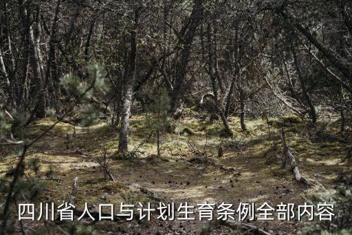 四川省人口與計劃生育條例全部內(nèi)容
