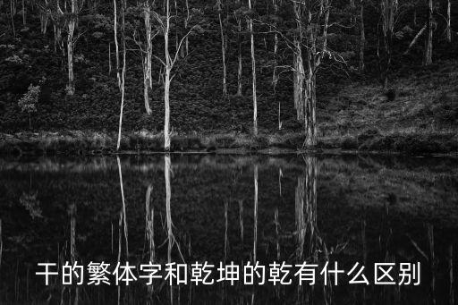 干的繁體字和乾坤的乾有什么區(qū)別
