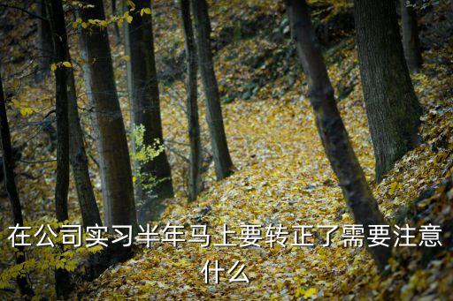 實(shí)習(xí)轉(zhuǎn)正，在公司實(shí)習(xí)半年馬上要轉(zhuǎn)正了需要注意什么