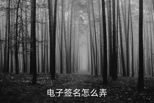 如何簽電子簽名，電子簽名怎么弄
