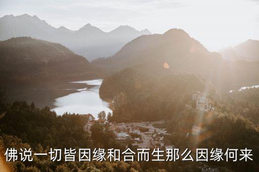 佛說一切皆因緣和合而生那么因緣何來