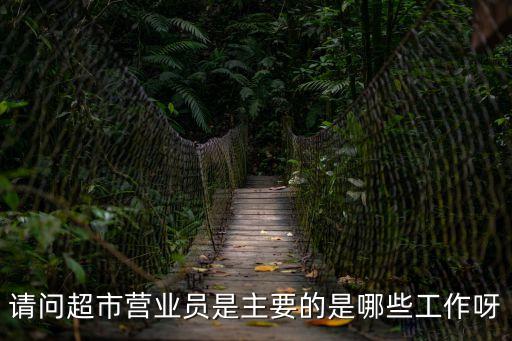 請問超市營業(yè)員是主要的是哪些工作呀