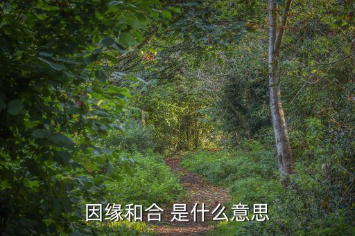 因緣和合 是什么意思