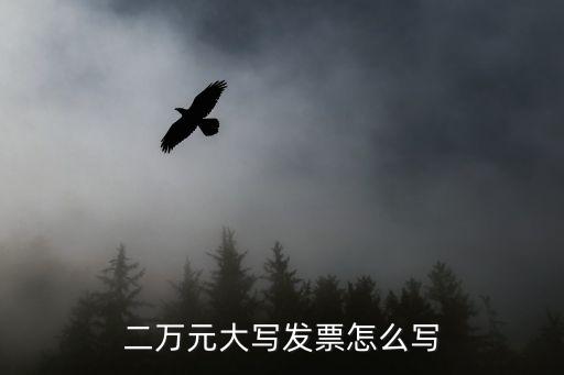 2萬(wàn)大寫(xiě)，二萬(wàn)四大寫(xiě)怎么寫(xiě)